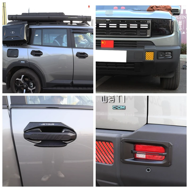 

For Jetour Freedom Shanhai T1 2025+ Exterior Accessories Front Rear Fog Lights Lamps Rear Tail Lights Lamps Stripes Cover Trim