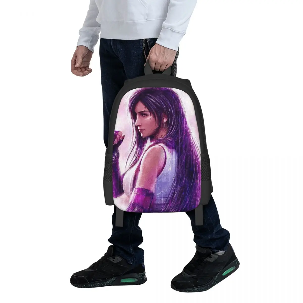 Tifa Lockhart-Final Fantasy 7 Ff7Remake Ffvii Final Student Backpack School Bag Hiking Travel Daypack for Bookbag Shoulder Bags