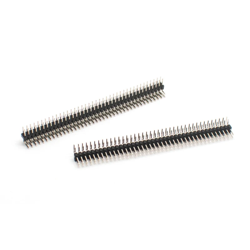 10PCS 2×40Pin Double Row Bent Pin Header 2.54mm Pitch Right Angle Pin Header Connector Strip