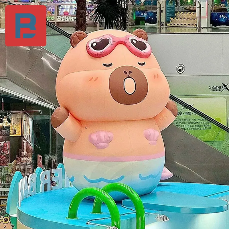 Inflatable man fish capybara air model cartoon cool summer atmosphere shopping mall camp beach bar stage lighting props