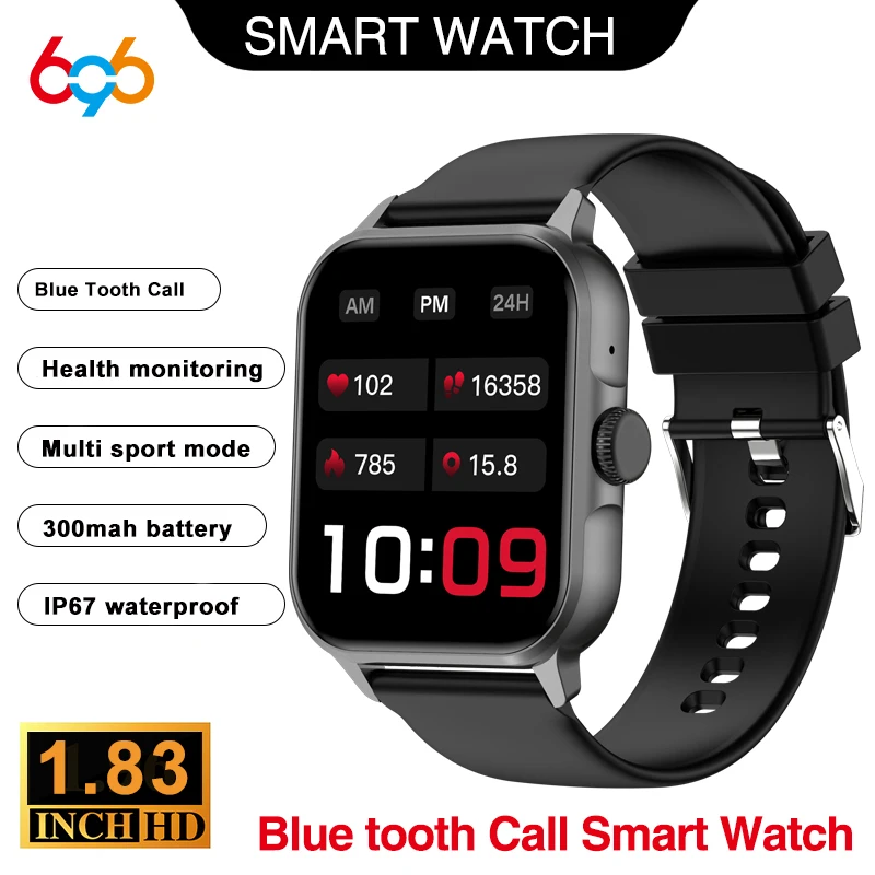 Smart Fashion Watch Men Women Blue Tooth Call 100+ Sport Modes Heart Rate Blood Oxygen Waterpoof Smartwatch Sleep Monitoring