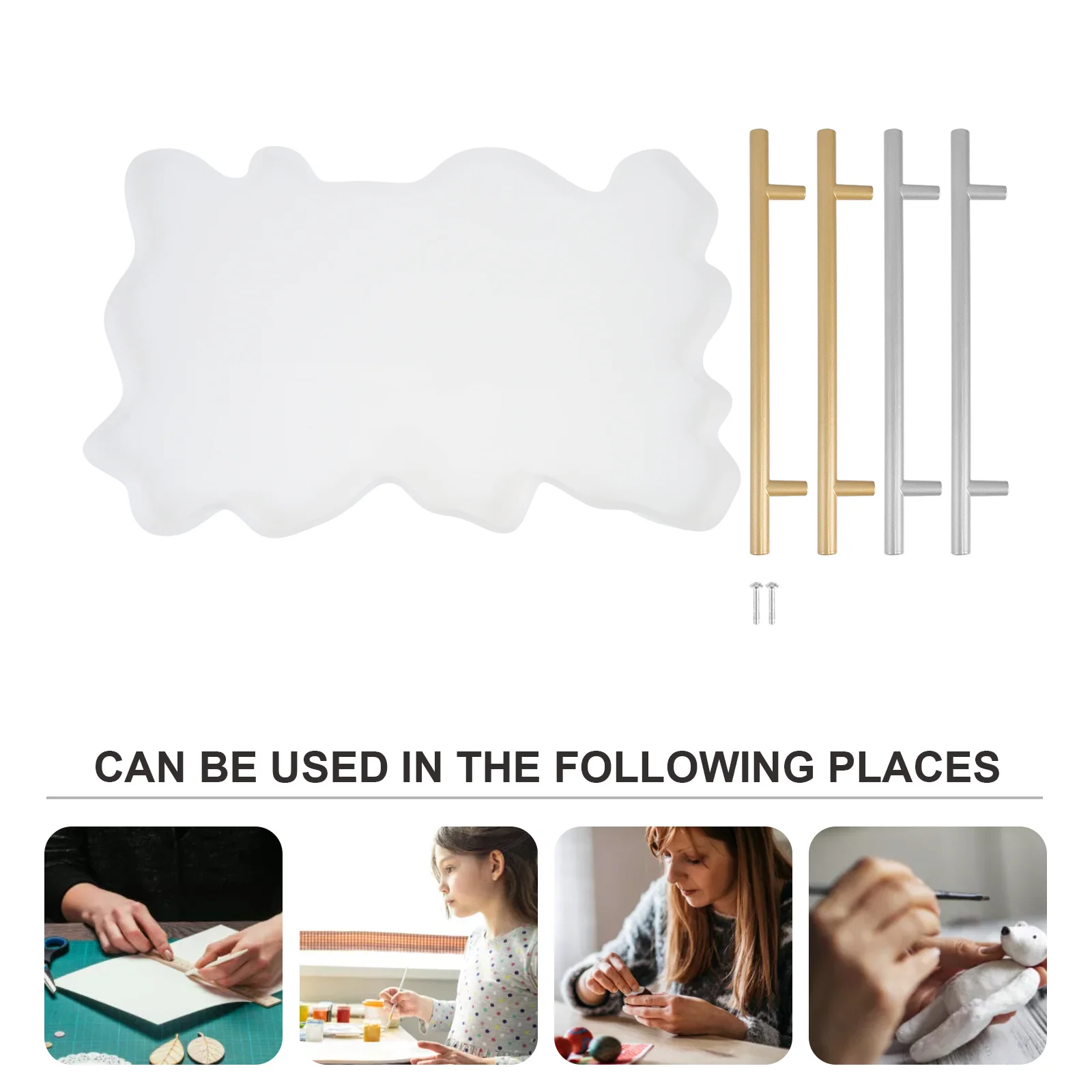 1Set Silicone Tray Mold Irregular Shape DIY Plate Mold Jewelry Crystal Epoxy Decorative Storage Tray Craft Making