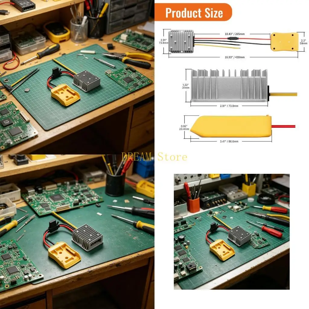 Battery Adapter 20V to 12V Step Down Converters with Metal Housing for Project best sale