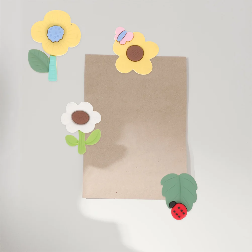 

9Pcs Cartoon Flower Fridge Magnet Practical Magnetic Decor for Home Kitchen and Office Use Fridge Magnet Whiteboard Magnets