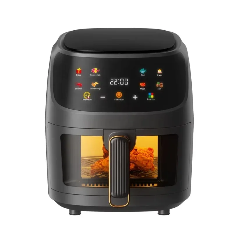 

1500W Digital Control Air Fryer 5.5L-8L Multifunction Visualable Electric Air Fryer Plastic Touch Screen for Household Use