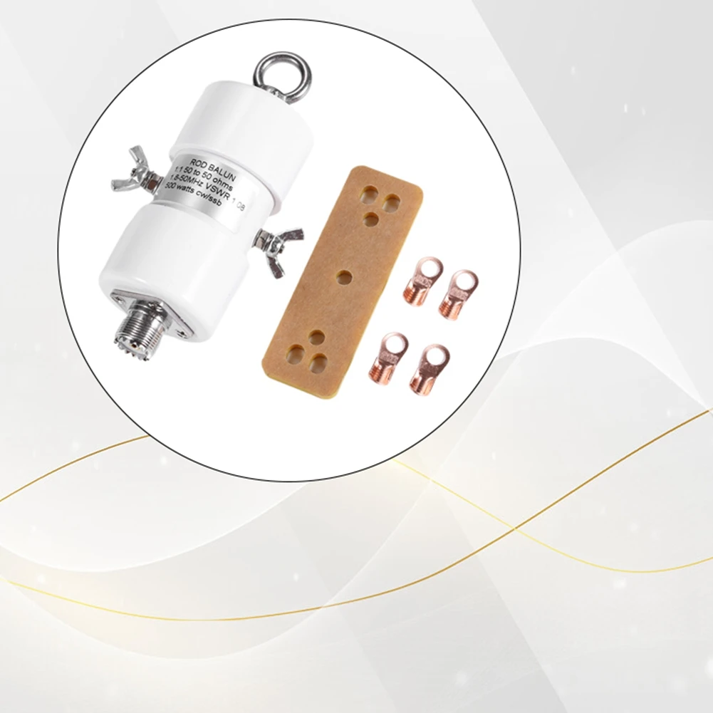 Uniwersalny balun napięciowy B48A 1:1 do anten krótkofalowych 1-50 MHz, moc ciągła 500 W do radia FM krótkofalowego.