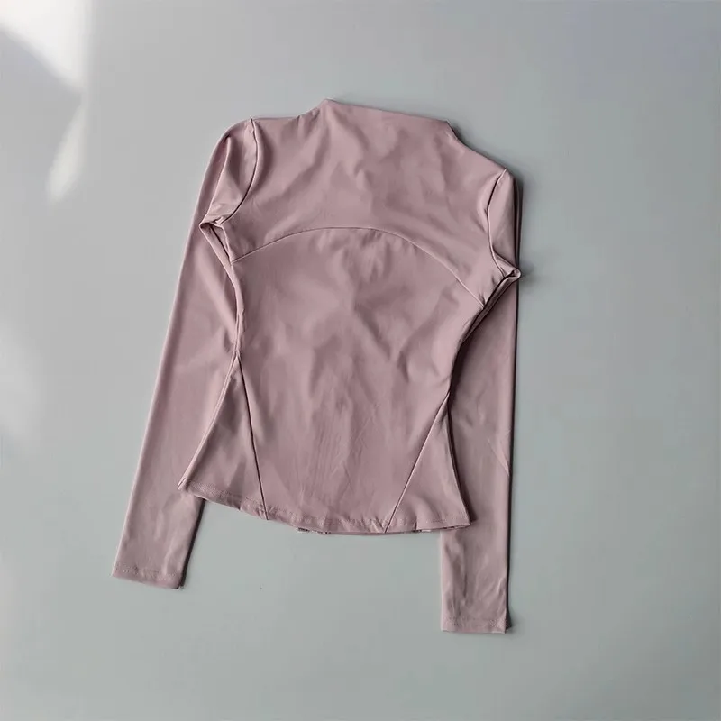Damen Yoga Fitness Jacke, Slim Fit Professionelle Schnelltrocknende Jacke, Schlankmachende Sport-Langarmjacke für Yoga – Detail 10