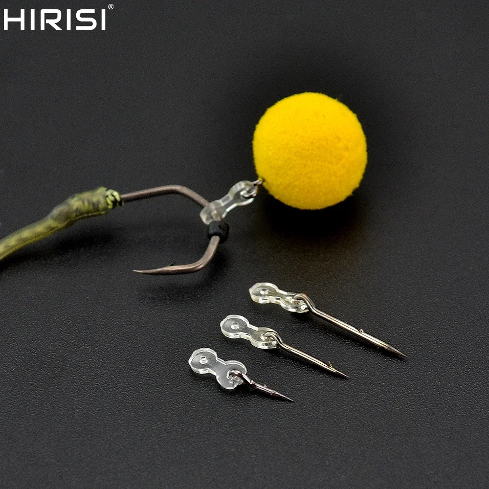 

10pcs Metal Bait Spike Carp Fishing Accessories Bait Sting Boilies Pin with Clear Stops Rubber Corn Ronnie Hair Rig