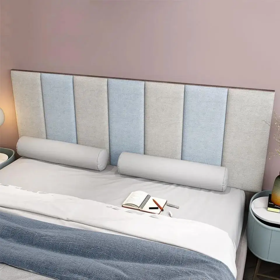 Linen 3D Wall Stickers Headboard Bed Soft Bag Kindergarten Anti-collision Soft Bag Surround Anti-collisionCabecero Cama
