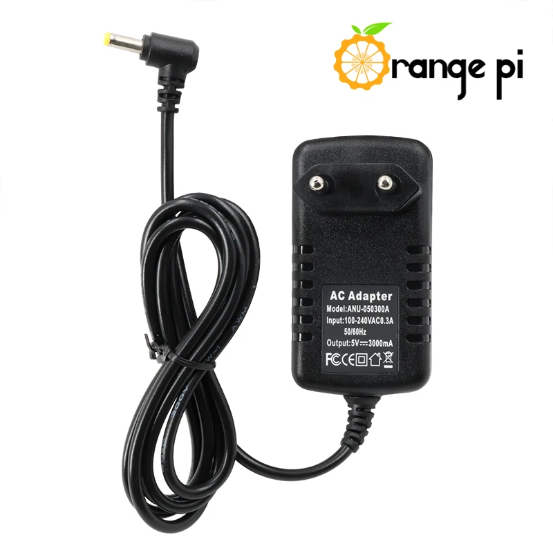 Orange Pi 5V/3A Europe Power Adapter for AC power into DC for Orange Pi, Not Suitable With Zero/Zero plus 2/2G-IOT