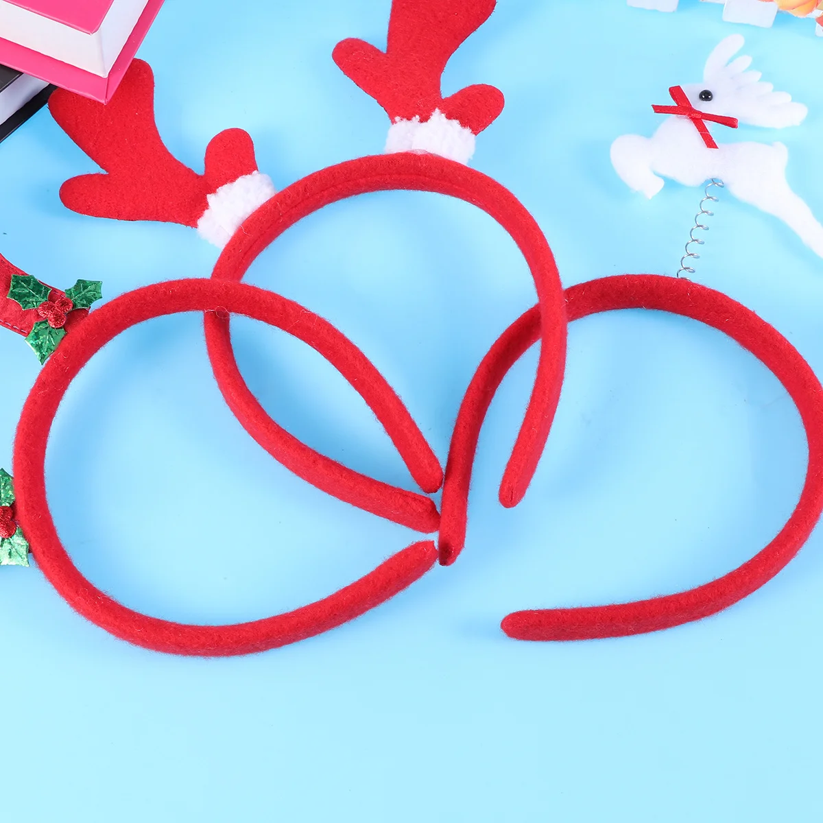 

6Pcs Christmas Reindeer Antler Hair Hoops Headbands Comfortable Lightweight Non-Deforming for Party Costume Festive Headwear