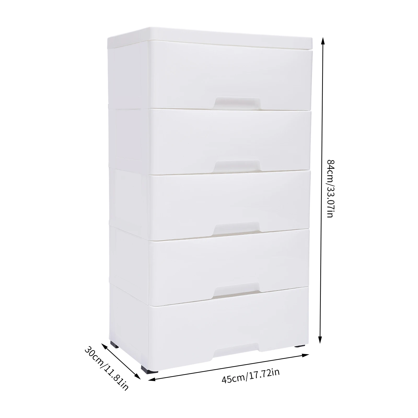 Stackable 5-Tier Plastic Storage Cabinet - Durable and Space-Saving Home Furniture