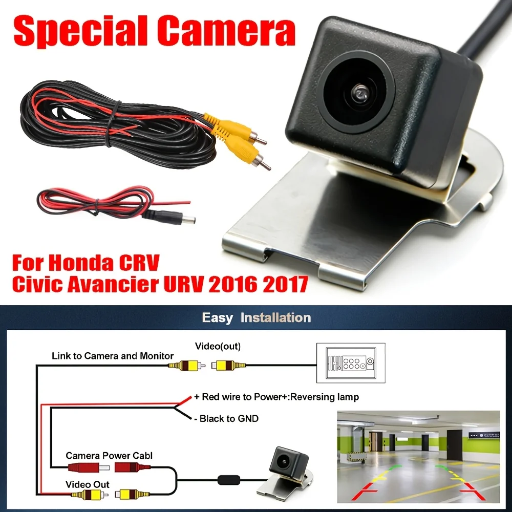 

Car Parking RearView Camera for 10th Generation Civic, 17/18/19/21 for HONDA Civic/17/19/20 for HONDA CR-V/17/20 for HONDA URV