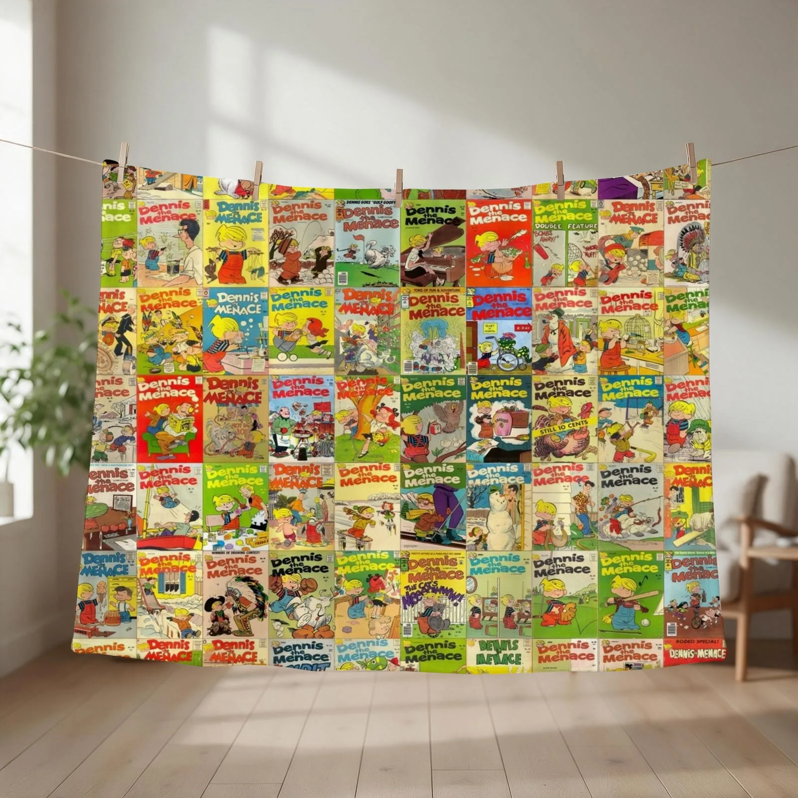 Dennis the Menace Throw Blanket couch cozy soft plush fuzzy picnic outdoor blanket