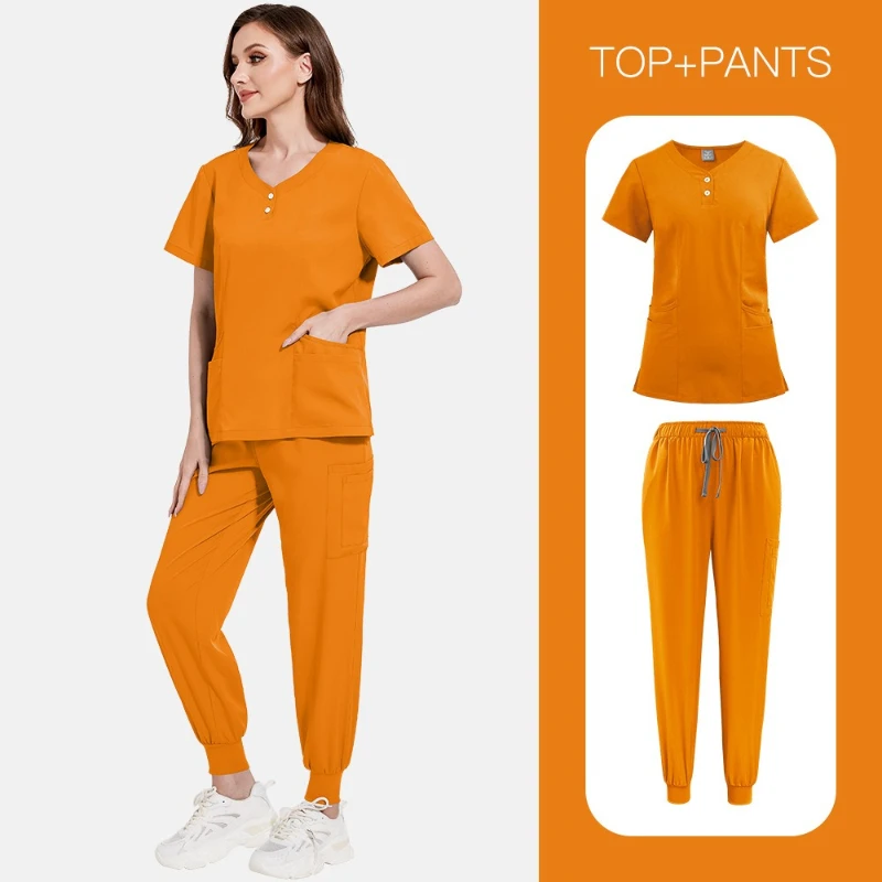 Women's Stretch Medical Scrub Top Short Sleeve for Operating Room Soft Nursing Workwear for Doctors Nurses and Healthcare Staff