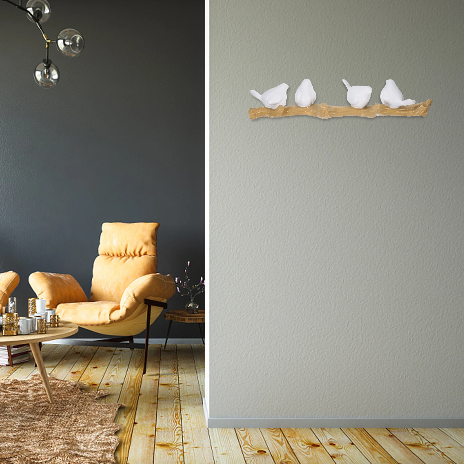 

Wall Mounted Key Holder Bird Branch Molding Rack for Home Organization Coats Hats Bags Keys Bird Hat Hook Keys Wall Holder