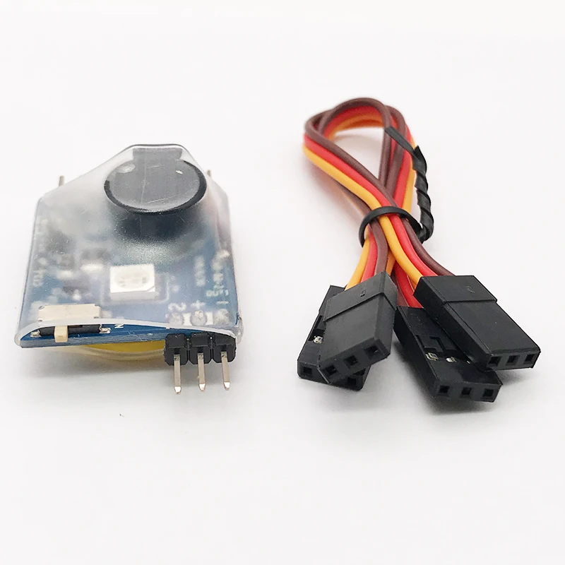 Zumbador de seguimiento de alarma inalámbrico, 1 piezas, 5-8V, con luz LED, para helicóptero RC, Dron de carreras FPV, pieza de cuadricóptero