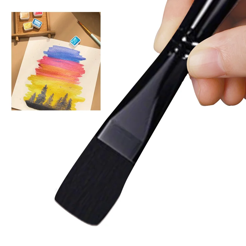 مجموعة فرش رسم بالألوان المائية مكونة من 10 قطع، فرشاة طلاء الوجه، لوازم فنية من الأكريليك متعددة الوظائف #5