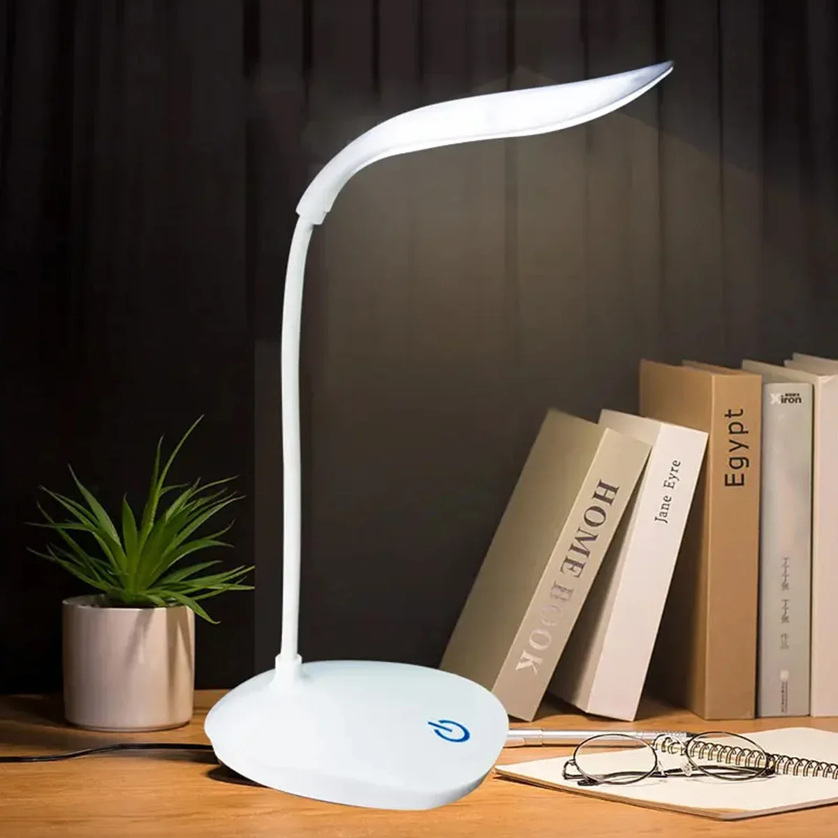 Portable Desk Lamp LED Reading Desk Lamp USB Charging Table Light Touch Dimming Learn Eye Protection Light Room Office Lighting