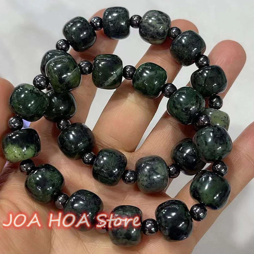 New Healthful Cure Energy Medicine King Jade Original Ecological Texture Handring Quality Bracelet Bangle Fine Jewelr