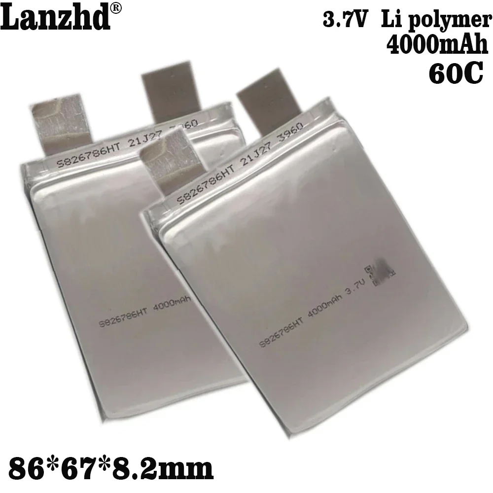 1-10pcs New 3.7V Li-Polymer Replacement Cell 4000mAh 60C For Car Starter Drone Emergency Jump Starter Automobile Ignite Drone