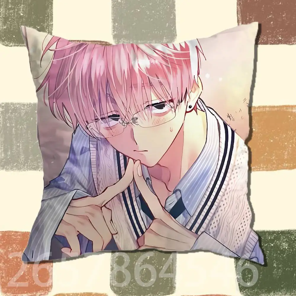 anime T-tamon fukuhara Polyester Printed Pillow Cover Square 30 35 40 45 50 55 cm Soft for Sofa Bed Car Home Decor