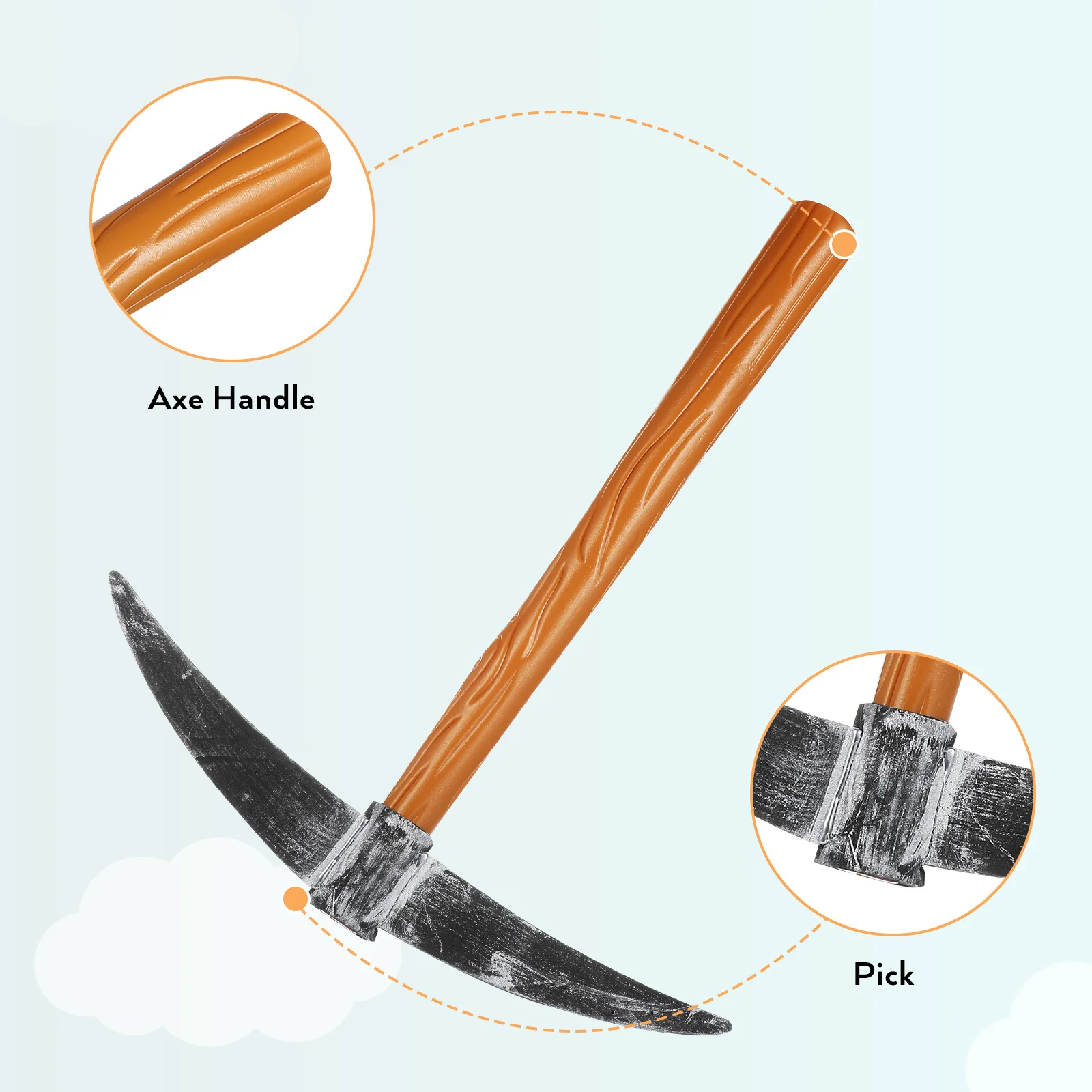 Accesorio de picareta enano con forma creativa, esponja de plástico para recuerdo de fiesta, fotografía, accesorio decorativo para fotomatón