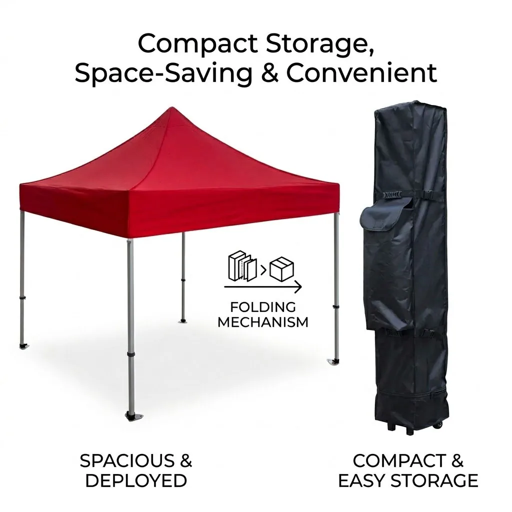Iron Frame Foldable Pop up Canopy Custom Logo 210D Silver-Coated Fabric Dye Sublimation Advertising Tent for Outdoor Event