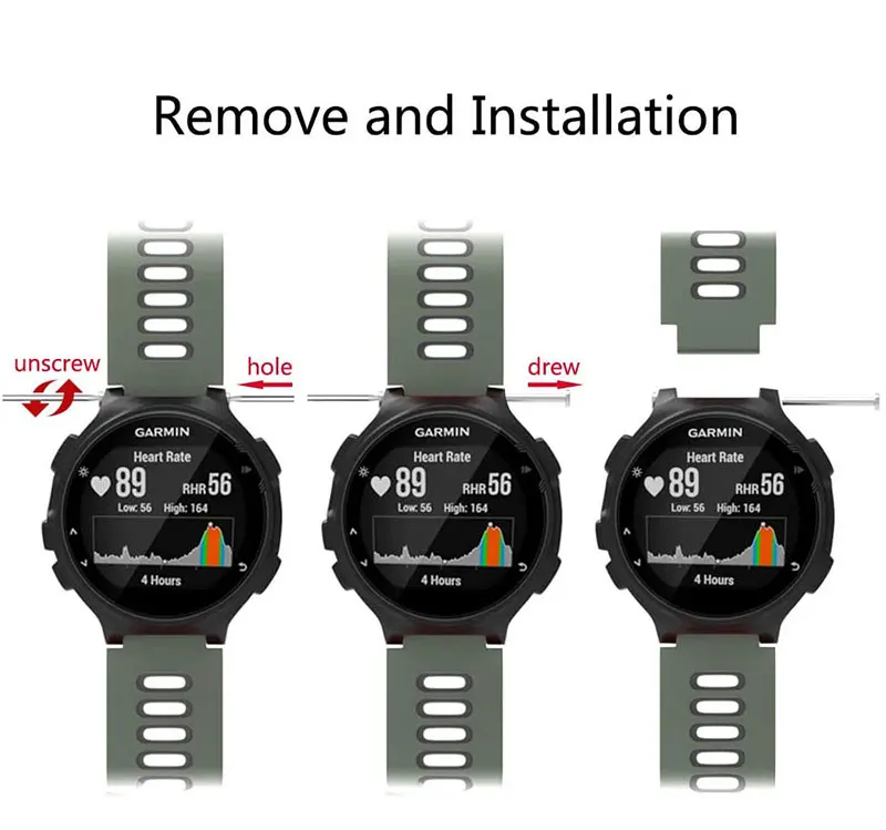 Armband Für Garmin Forerunner 735XT Silikon Armband Smartwatch Band Für Forerunner 735 220 230 235 620 630 Armband strap – Detail 3