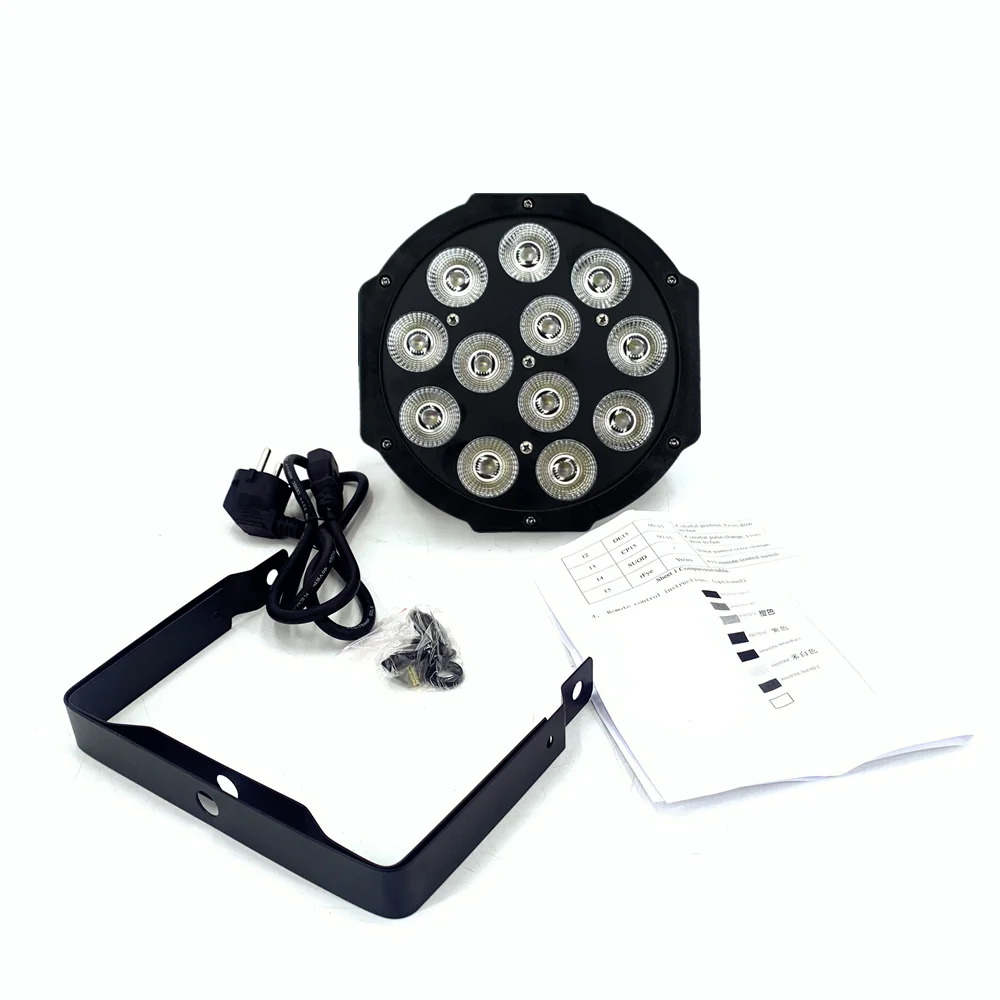 NEW 12X18W Led Par Light RGBWAUV DJ control Disco Wash Lights Equipment 8 Channels Dmx 512 LedStage Lighting
