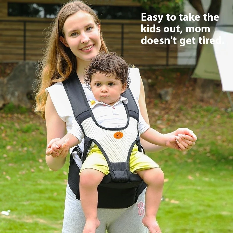 

Baby Carrier Waist Stool Infant Kid Wrap Position Baby Carrier with Lumbar Support Cool Air Mesh Ergonomic Backpack Hip Seat