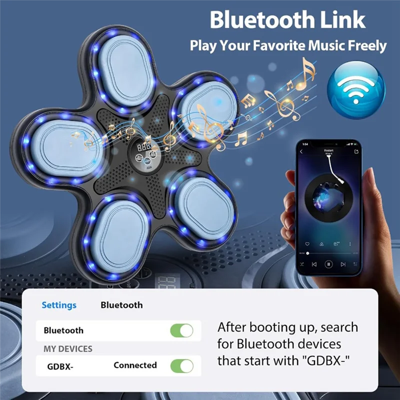 Smart Music Boxing Machine Interactive Home Indoor Workout Equipment For Adults With LED Wall Mounted Display Training Equ