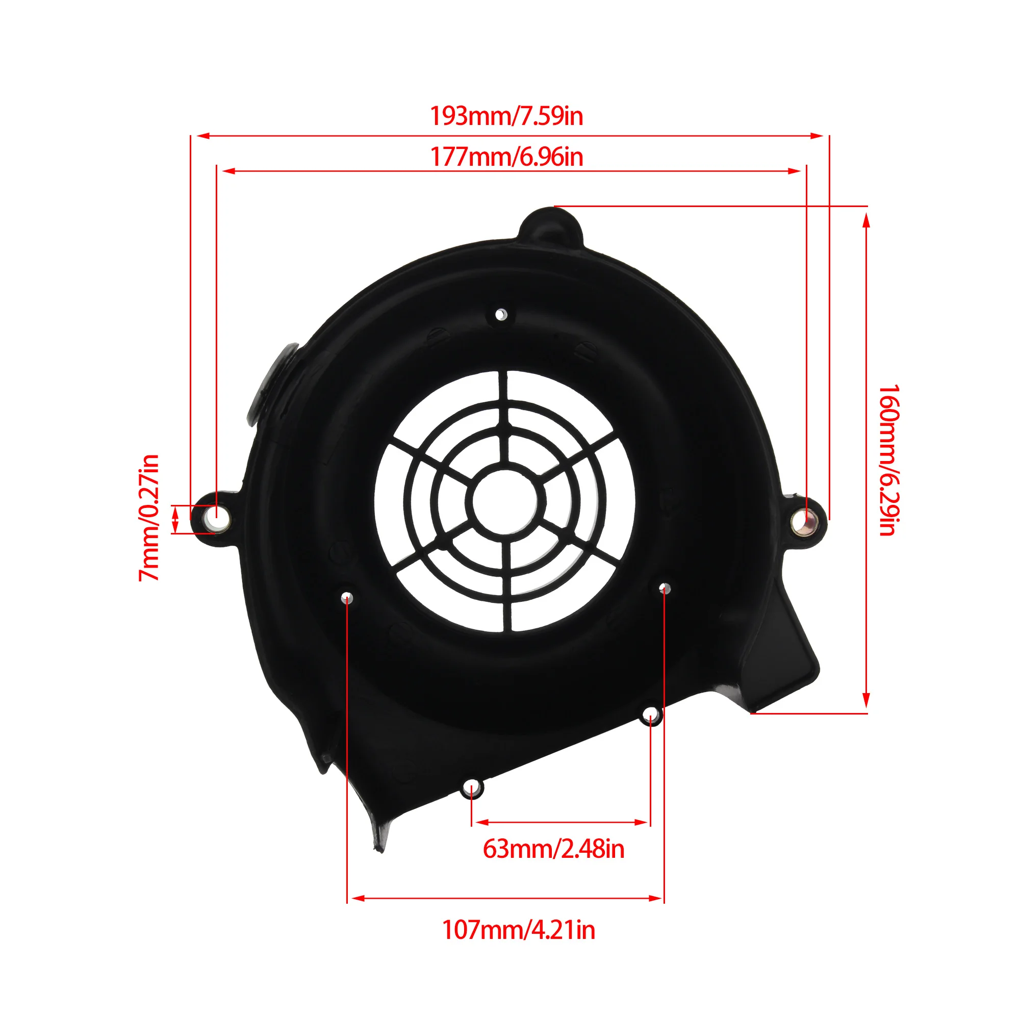 Motorcycle Fan Cover Plastic Parts Scooter Engine Cooling Protector Right Side for GY6-125-150cc ATV Quad Universal Accessories