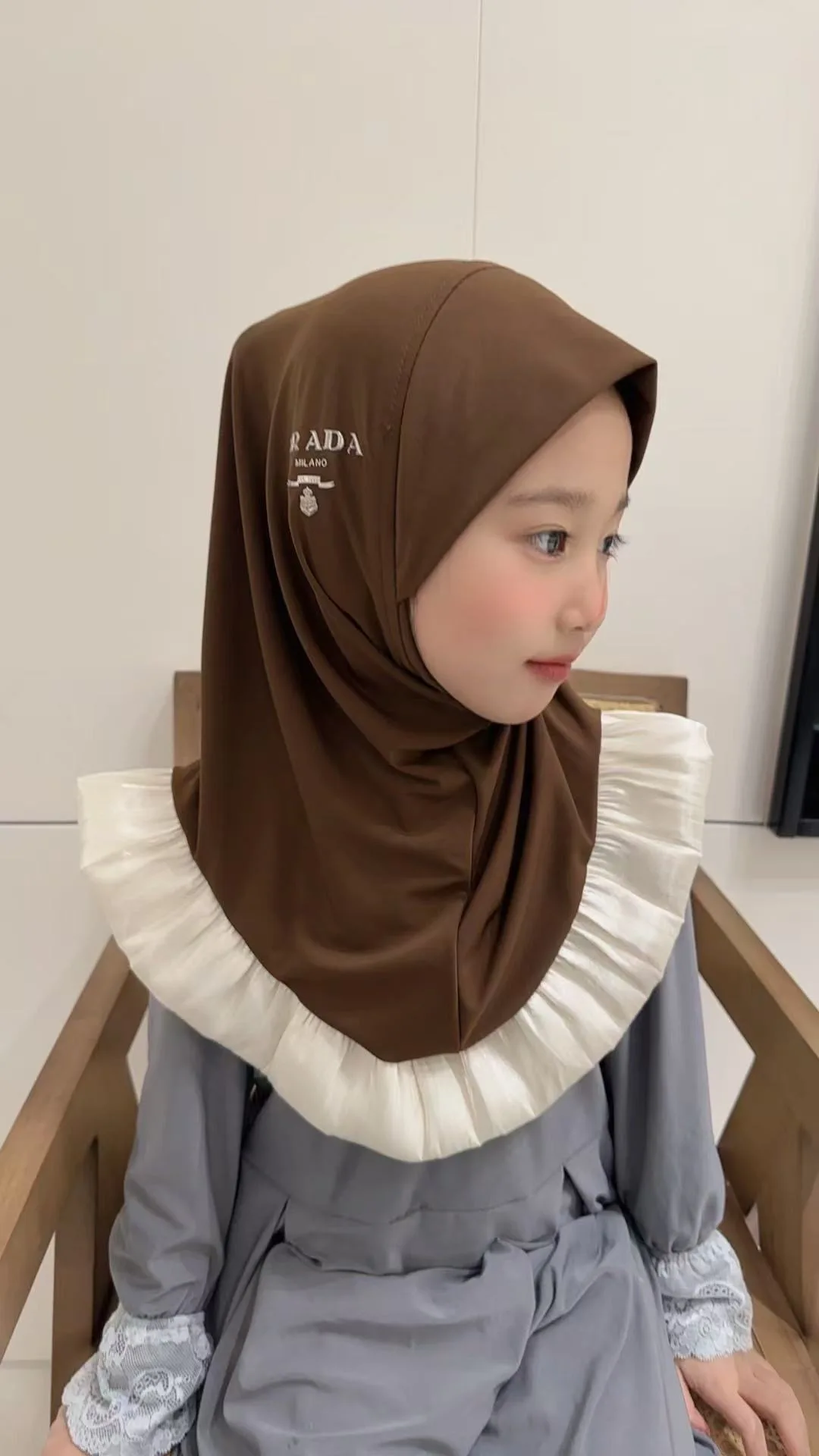 Brand Muslim Baby Girls Ready Kids Hijab Size: 3T-9T