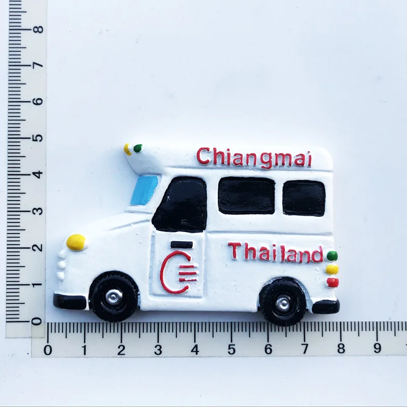 

Thailand Chiang Mai Sightseeing Car Fridge Magnet Creative Craft Message Sticker Resin Craft Tourism Souvenir Decoration