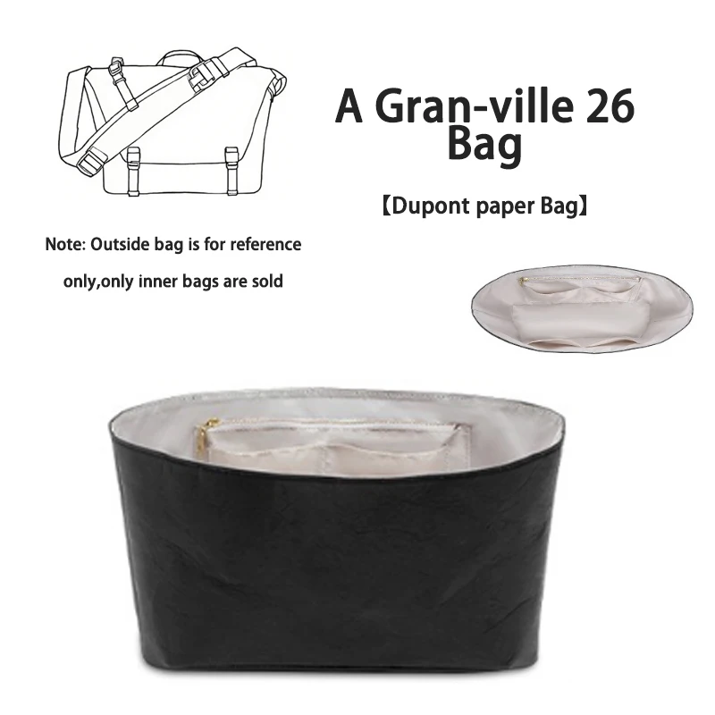 EverToner Inner Bags For A Gran-ville 26 Bag Dupont Paper Insert Bag Organizer Travel Portable Cosmetic Storage Bag Accessories