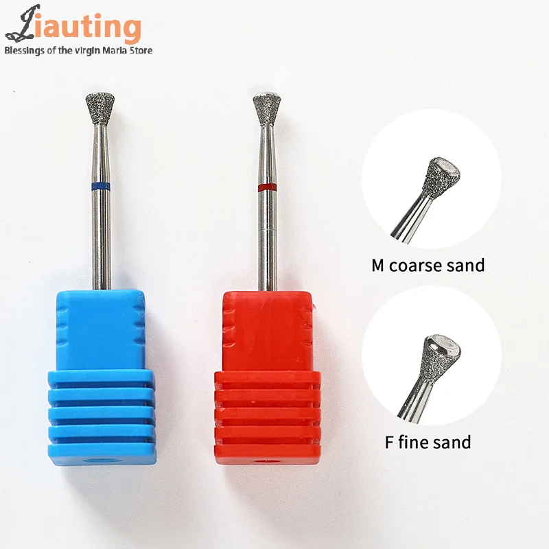 1PCS Diamant Fräser Glatze Nagel Bohrer Bits Für Maniküre Zubehör Bohrer Für Nägel Häutchen Entfernen Werkzeuge