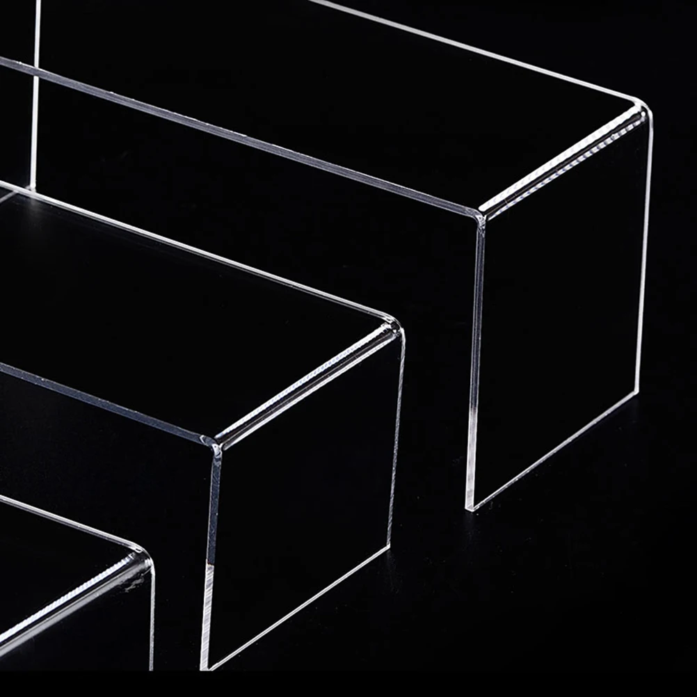 

3 PCS Shoe Rack Display Organizer Shelves Acrylic Storage for Collection Stand Risers