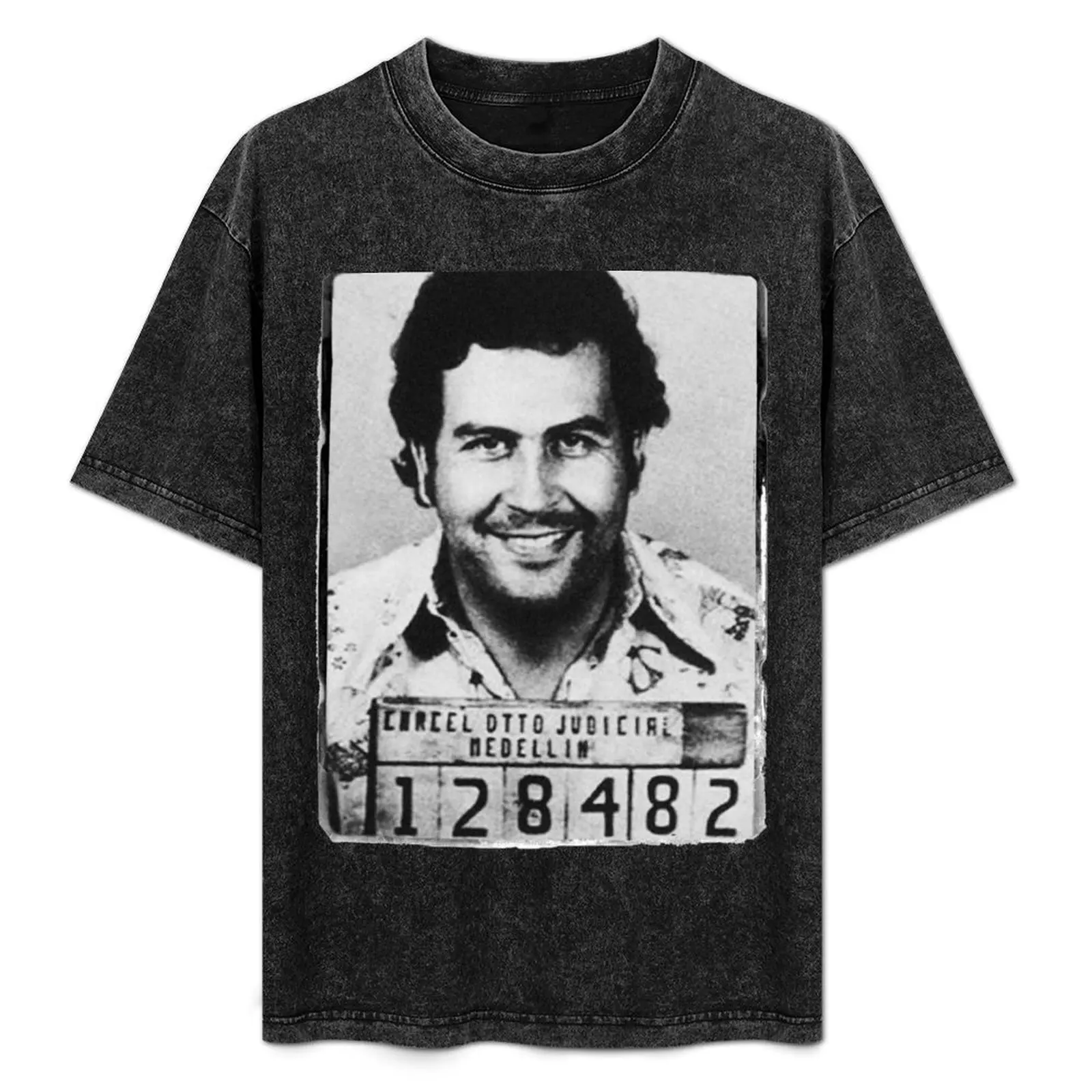 Escobar Mugshot T-Shirt basketball graphic tees vintage graphic tee oversized graphic tee plain white t shirts men