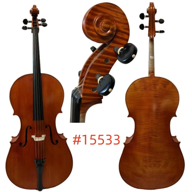 

Stradivari SONG Brand Master 4/4 Cello,big Deep sound,Hand made Free bag #15533