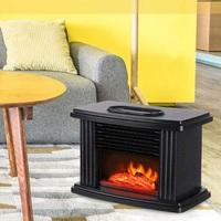 Indoor Use Heater Overheat Protection Fireplace Portable Stove 3D Realistic Flame Heater Bedroom Office Electric Fireplace