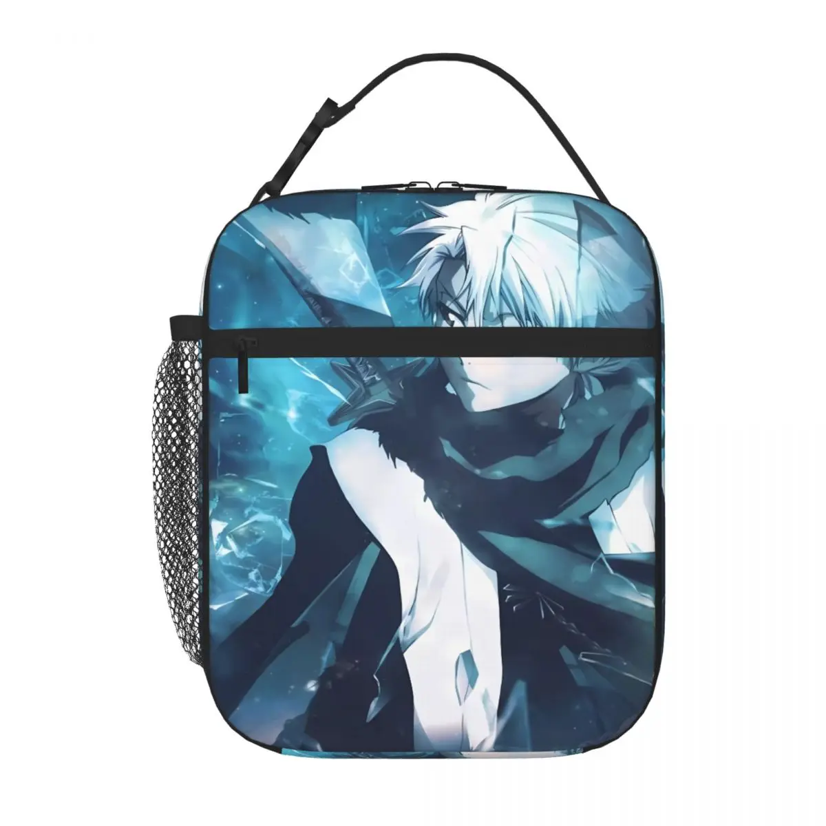 Bestselling Bleach Toshiro Hitsugaya Monochrome Insulated Tote Airport Travel Reusable Lunch Bag