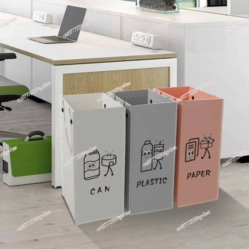 

Garbage sorting bag combination mobile trash can folding trash can
