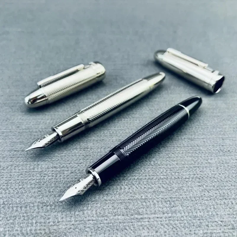 new-new-montefiore-premium-rollerball-pen-german-crafted-design-black-schmidt-fine-nib-full-metal-silver-clip-executive-gift