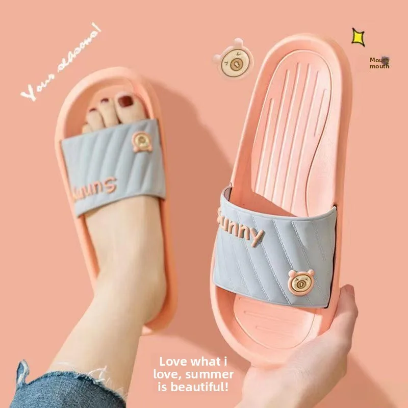 

Comfortable Indoor Home Slippers ex Lightweight Anti-Slip Couples Slippers Spring Summer Indoor Slippers Fly Blue Valley