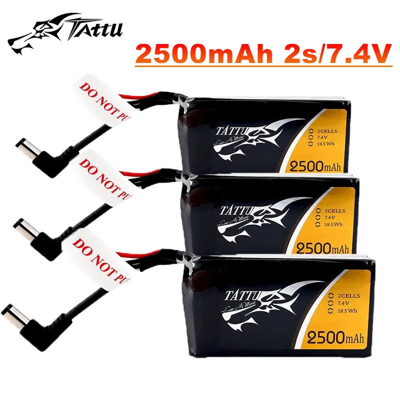 Aggiornamento 2500mAh 1C Tattu Lipo batteria 7.4V FPV Goggle batteria per RC Fatshark occhiali HDO FPV Drone parti 2s droni batteria