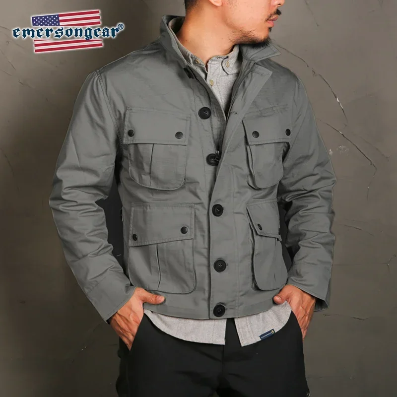 Emersongear-Chaqueta térmica táctica TCU para hombre, etiqueta azul, Vintage, informal, para exteriores, deporte, senderismo, caza, tela de nailon para acampar