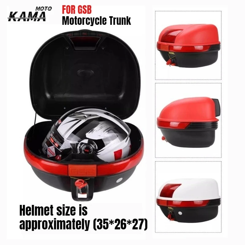 

For GSB Quick Release Universal Motorcycle Rear Tail Box Scooter Motorcycle Storage Box Top Case Waterproof Luggage Toolbox
