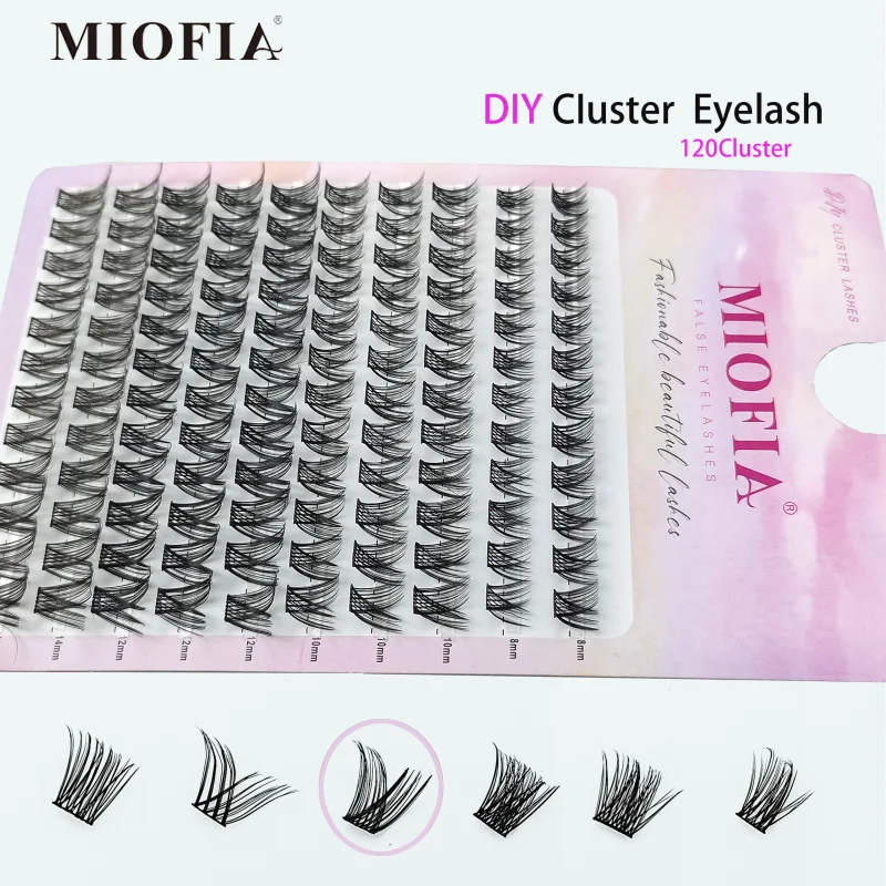 

10 Rows Mix Mink Cluster Eyelash 1/box 120 Bundles Natural 3D Russia Individual Mink Eyelash cluster Makeup Tools wholesale