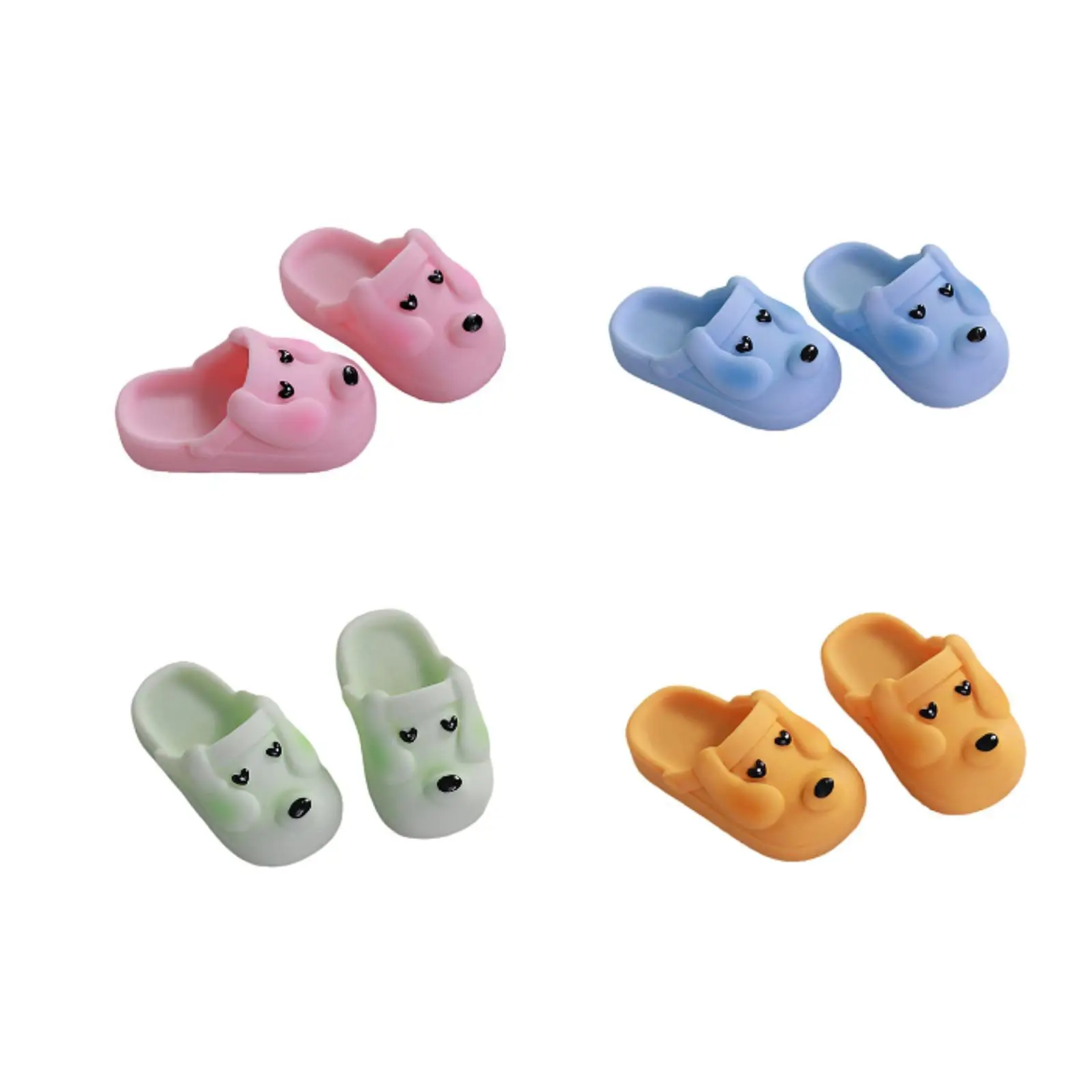 BJD Doll Slippers Lovely DIY Dog Shaped Make Your Own Dolls Miniature Doll Shoes for 1/6 BJD Doll Action Figures Birthday Gift